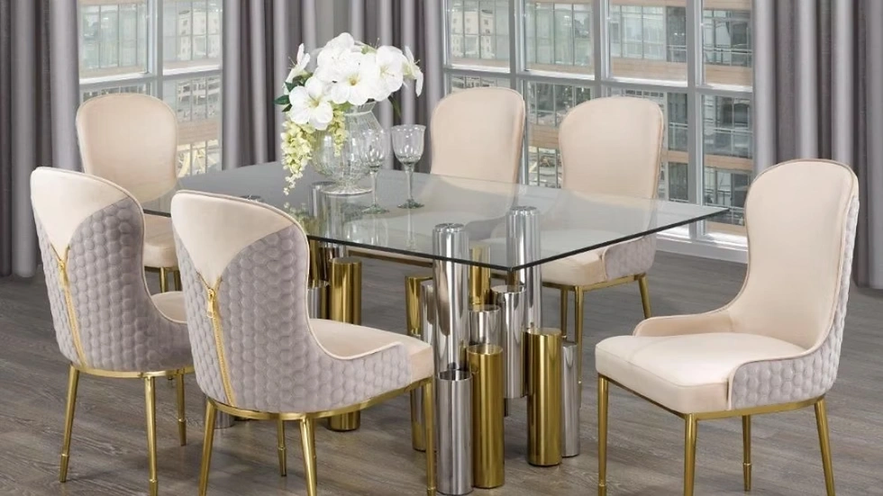 102 Glass Dining Table Set