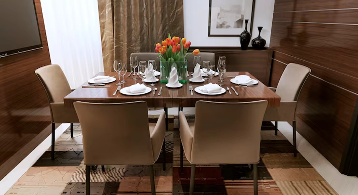 4 Seater Glass Dining